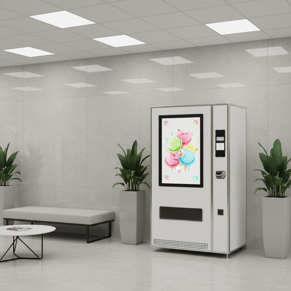 The room has a primarily white interior design, as evidenced by the walls, ceiling, floor, and furniture. The only pops of...